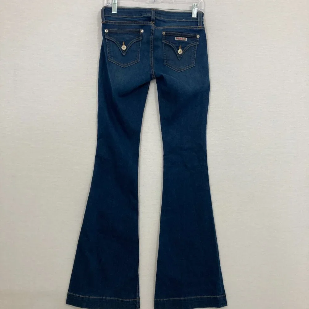 Hudson Medium Wash Stretch Ferris Flap Flare Jeans size 25 - Picture 10 of 12